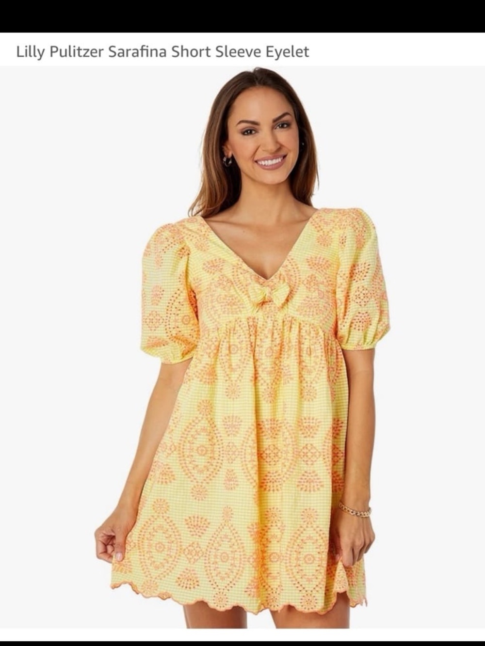 Lilly Pulitzer Sarafina Eyelet Babydoll Tunic Dress
